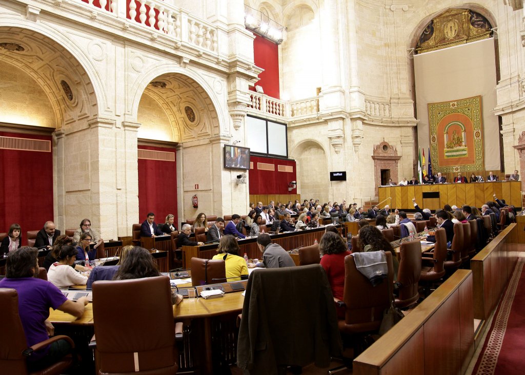 El Pleno del Parlamento, en una de las votaciones de la sesión / Parlamento de Andalucía