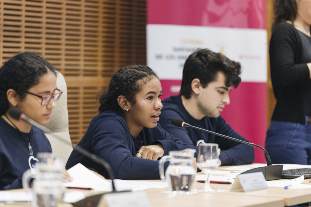 Jorge, Claudia y Valentina, del grupo de Participación Infantil de la Plataforma de Infancia EPIC / @Plataforma de Infancia/2020