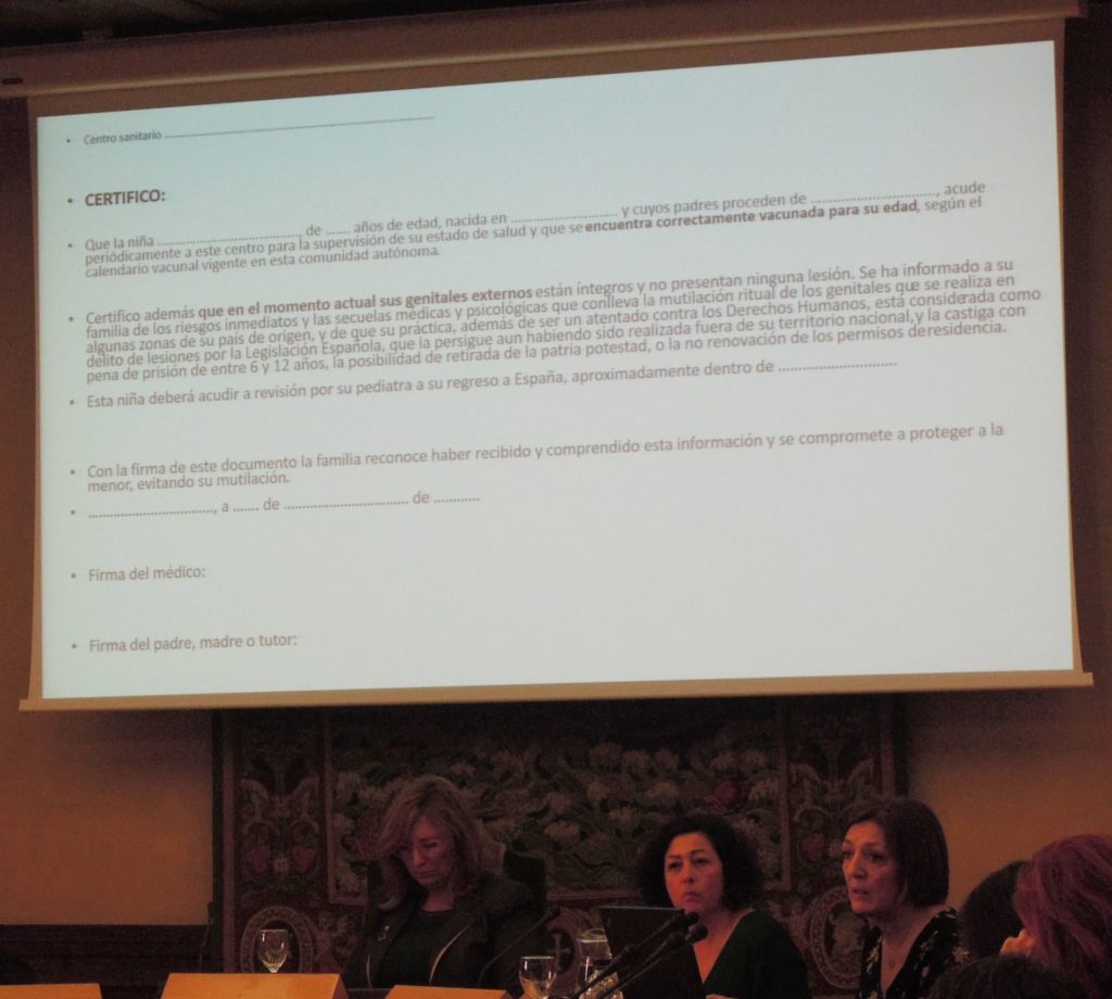 Ejemplo de un documento de compromiso preventivo de la MGF para que lo firmen las familias