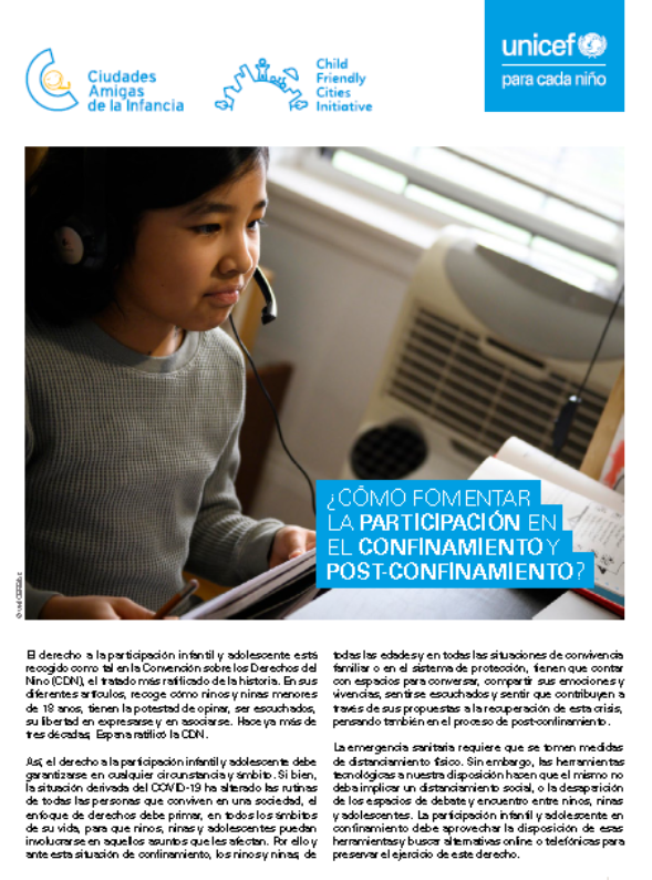 Imagen de ¿Cómo fomentar la participación en el confinamiento y post-confinamiento?