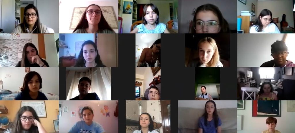 Participantes en la asamblea online Participantes en la asamblea online