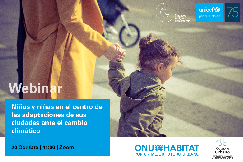 Imagen de 20 de octubre, seminario ‘online’: «Niños y niñas en el centro de las adaptaciones de sus ciudades ante el cambio climático»