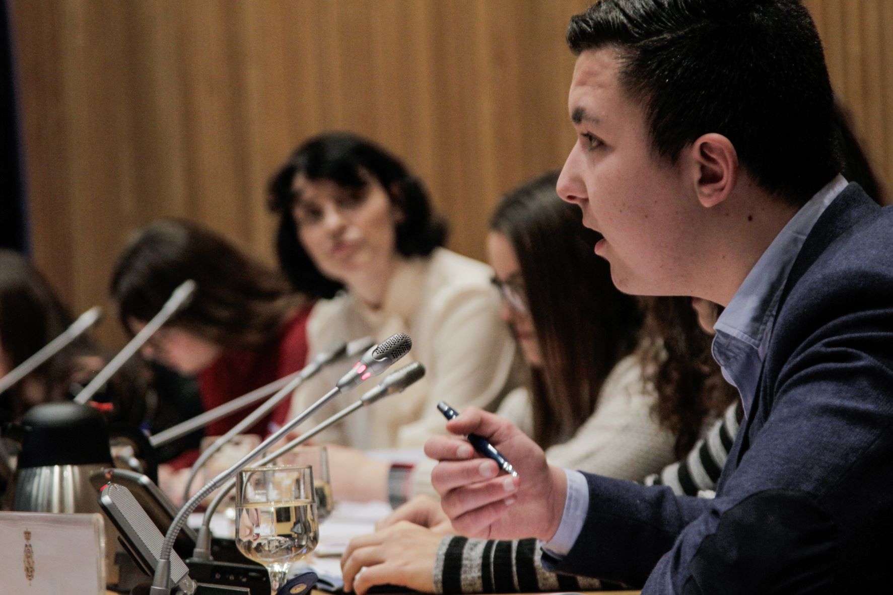 Luis durante su intervención en 2017 durante la primera comparecencia en el Congreso