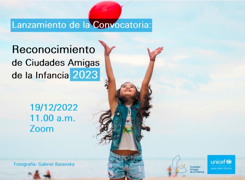 reconocimiento Ciudades Amigas de la Infancia