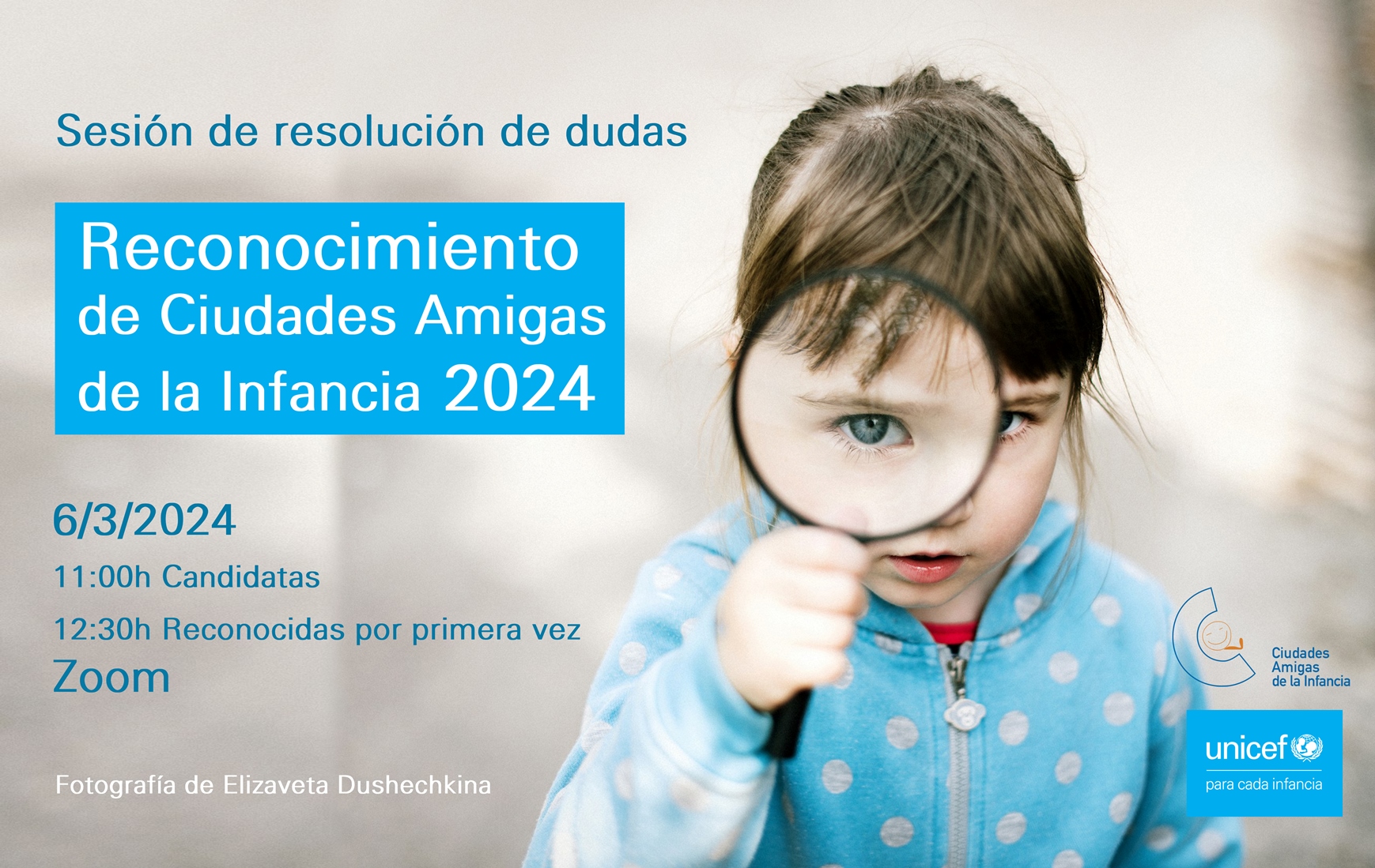 Imagen de Resolvemos tus dudas sobre la convocatoria de Reconocimiento como Ciudades Amigas de la Infancia 2024