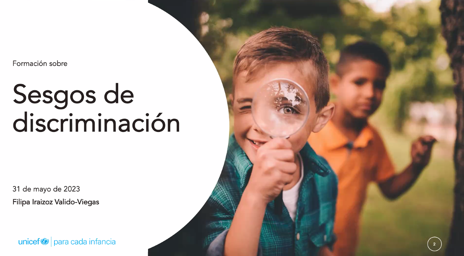 Momento de la presentación del webinar sobre sesgos a la hora de proteger a la infancia de la violencia