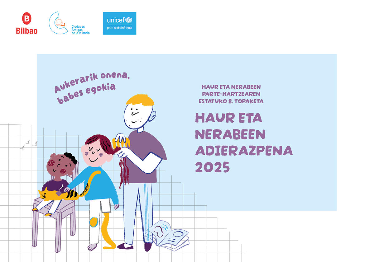 Imagen de Manifiesto del Octavo Encuentro estatal de participación infantil y adolescente celebrado en Bilbao del 10 al 12 de enero de 2025. Versión bilingüe
